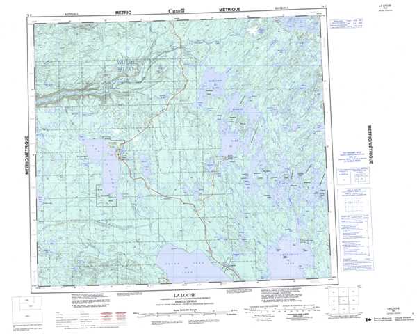 Printable La Loche Topographic Map 074C at 1:250,000 scale