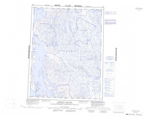 Rideout Island Topographic Map that you can print: NTS 076O at 1:250,000 Scale