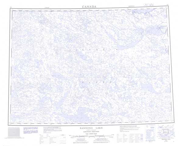 Printable Banning Lake Topographic Map 077C at 1:250,000 scale