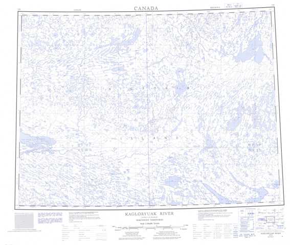 Kagloryuak River Topographic Map that you can print: NTS 077F at 1:250,000 Scale