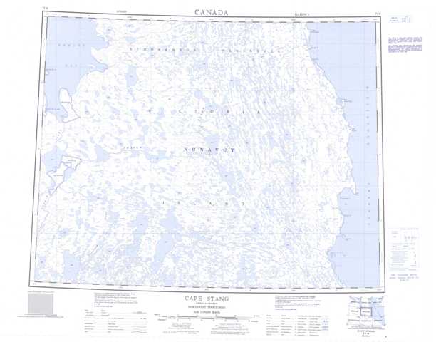 Printable Cape Stang Topographic Map 077H at 1:250,000 scale