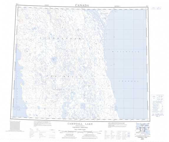 Campsall Lake Topographic Map that you can print: NTS 078A at 1:250,000 Scale