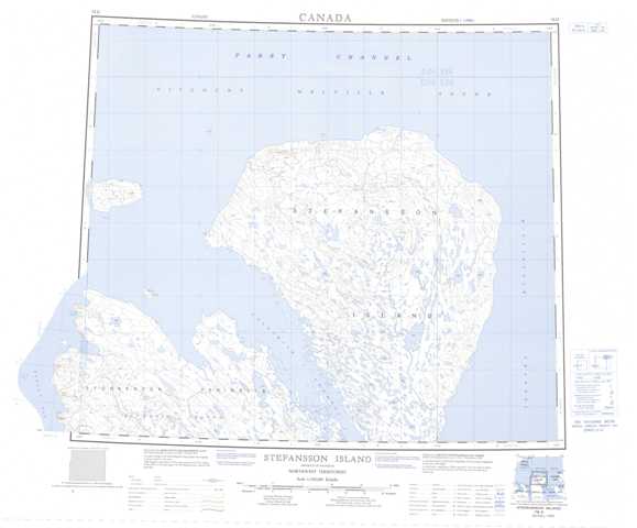Printable Stefansson Island Topographic Map 078D at 1:250,000 scale