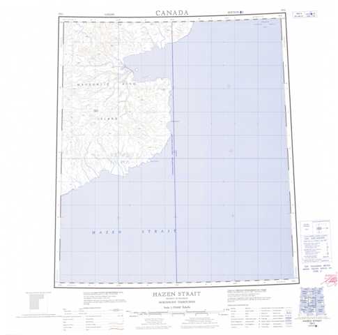 Printable Hazen Strait Topographic Map 079C at 1:250,000 scale
