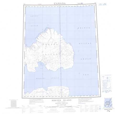 Borden Island Topographic Map that you can print: NTS 079F at 1:250,000 Scale