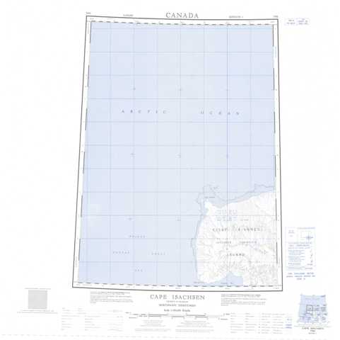 Printable Cape Isachsen Topographic Map 079H at 1:250,000 scale