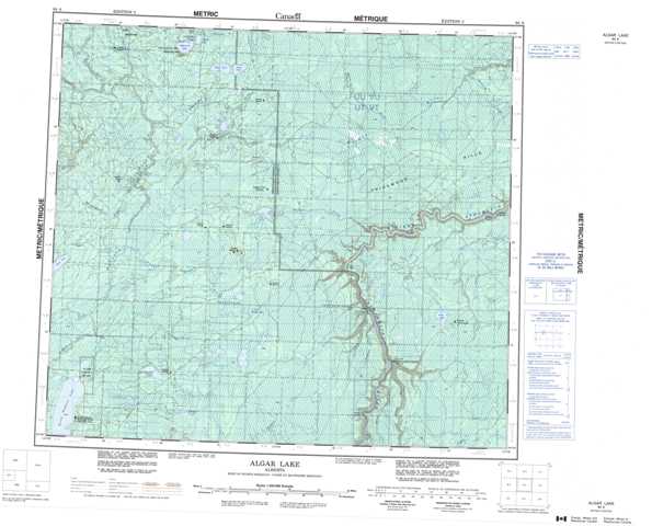 Algar Lake Topographic Map that you can print: NTS 084A at 1:250,000 Scale