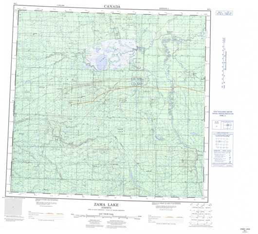 Printable Zama Lake Topographic Map 084L at 1:250,000 scale