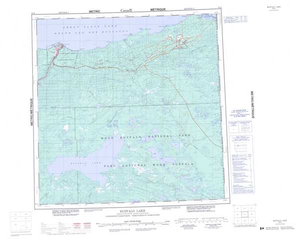 Printable Buffalo Lake Topographic Map 085B at 1:250,000 scale