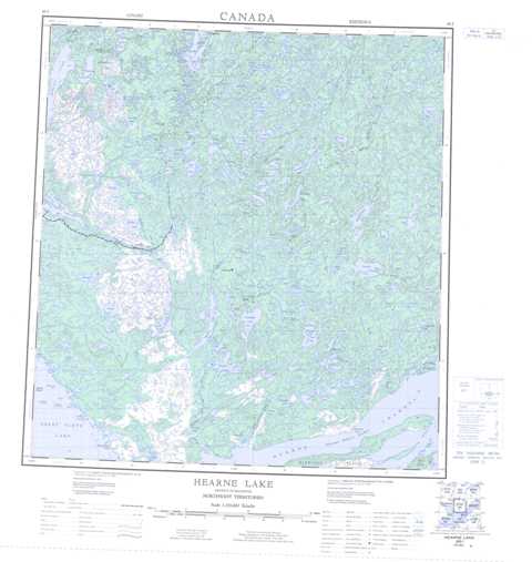 Hearne Lake Topographic Map that you can print: NTS 085I at 1:250,000 Scale