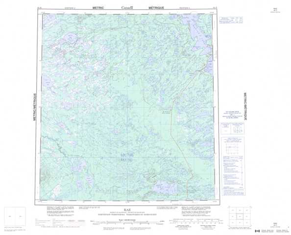 Printable Rae Topographic Map 085K at 1:250,000 scale