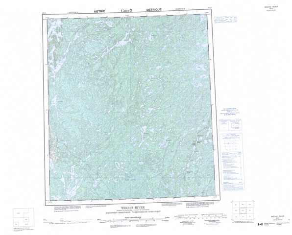 Wecho River Topographic Map that you can print: NTS 085O at 1:250,000 Scale
