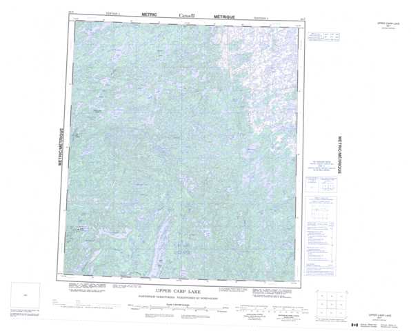 Printable Upper Carp Lake Topographic Map 085P at 1:250,000 scale