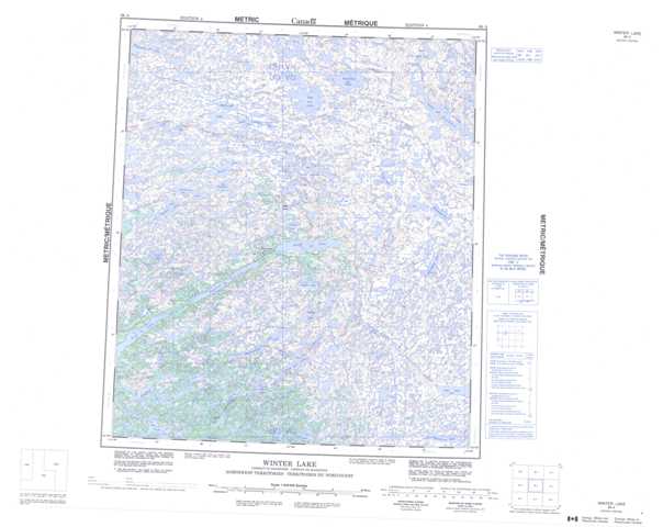 Printable Winter Lake Topographic Map 086A at 1:250,000 scale