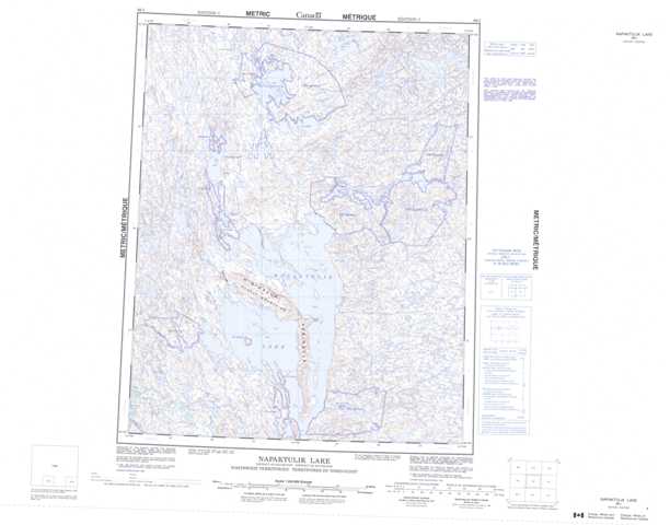 Printable Napaktulik Lake Topographic Map 086I at 1:250,000 scale