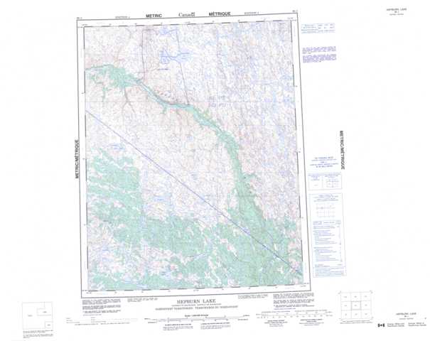 Printable Hepburn Lake Topographic Map 086J at 1:250,000 scale