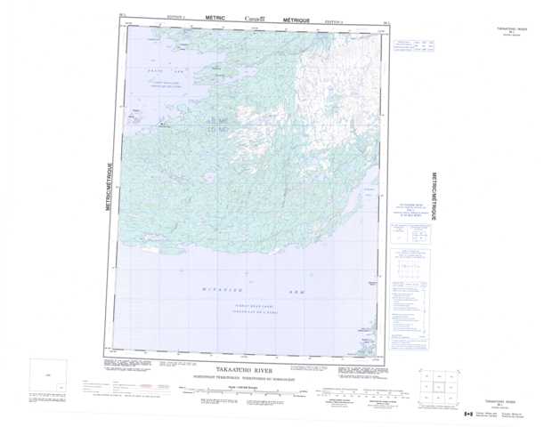 Takaatcho River Topographic Map that you can print: NTS 086L at 1:250,000 Scale