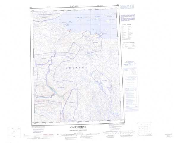 Coppermine Topographic Map that you can print: NTS 086O at 1:250,000 Scale