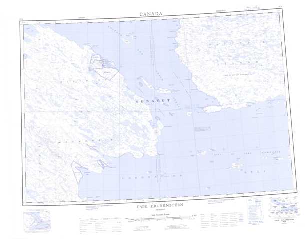 Printable Cape Krusenstern Topographic Map 087A at 1:250,000 scale