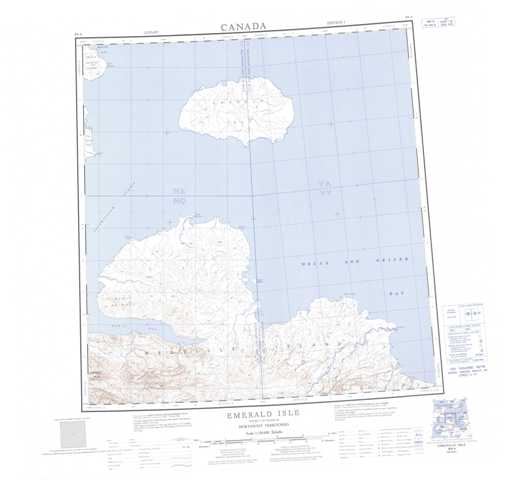 Printable Emerald Isle Topographic Map 089A at 1:250,000 scale