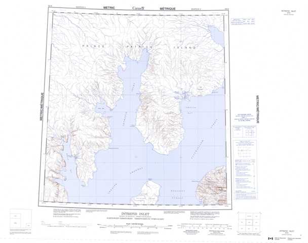 Intrepid Inlet Topographic Map that you can print: NTS 089B at 1:250,000 Scale