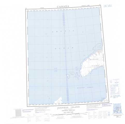 Printable Jenness Island Topographic Map 089E at 1:250,000 scale