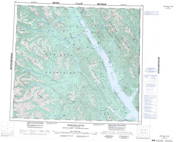 Mesilinka River Topographic Map that you can print: NTS 094C at 1:250,000 Scale
