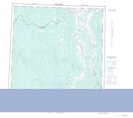 Printable La Biche River Topographic Map 095C at 1:250,000 scale