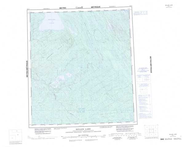 Printable Keller Lake Topographic Map 095P at 1:250,000 scale