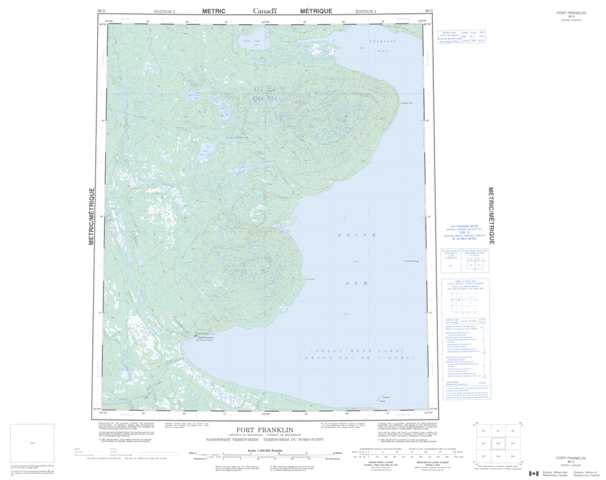 Printable Fort Franklin Topographic Map 096G at 1:250,000 scale