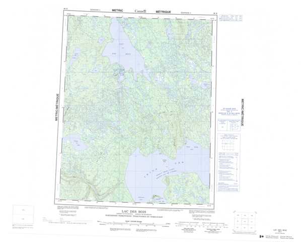 Lac Des Bois Topographic Map that you can print: NTS 096K at 1:250,000 Scale