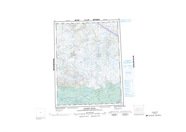 Printable Bloody River Topographic Map 096P at 1:250,000 scale