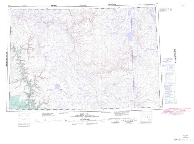 Erly Lake Topographic Map that you can print: NTS 097A at 1:250,000 Scale