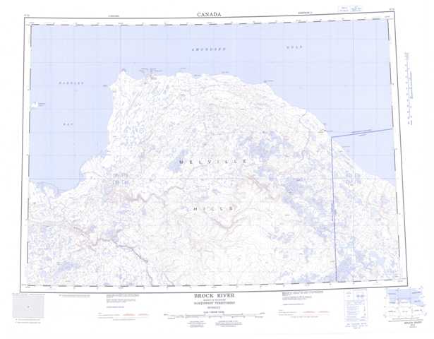 Printable Brock River Topographic Map 097D at 1:250,000 scale