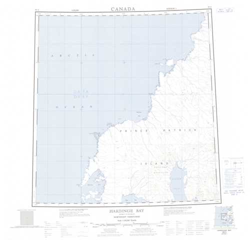 Printable Hardinge Bay Topographic Map 099A at 1:250,000 scale