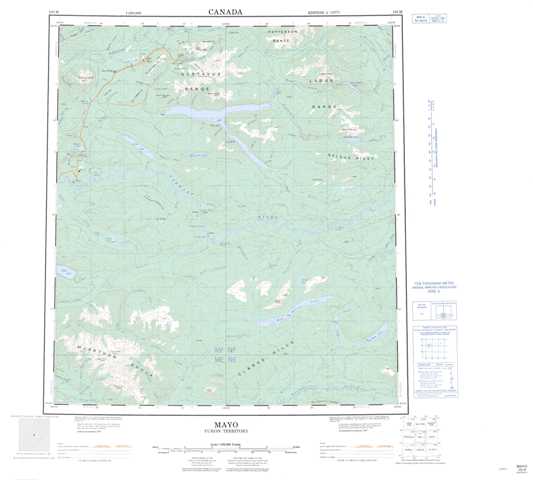 Printable Mayo Topographic Map 105M at 1:250,000 scale