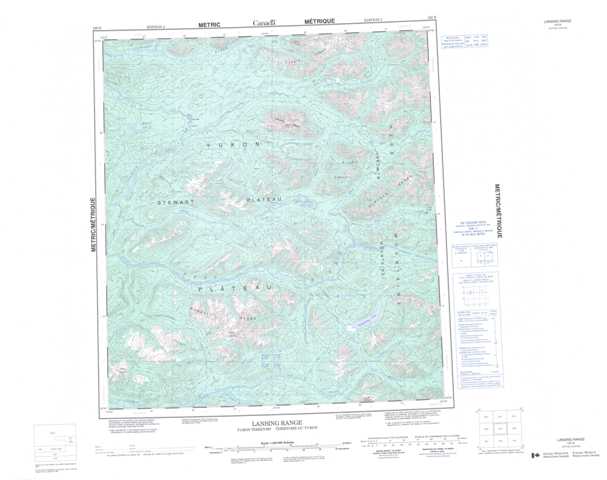 Lansing Range Topographic Map that you can print: NTS 105N at 1:250,000 Scale