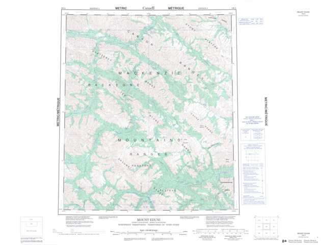 Printable Mount Eduni Topographic Map 106A at 1:250,000 scale