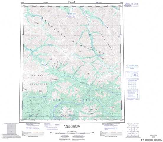Nash Creek Topographic Map that you can print: NTS 106D at 1:250,000 Scale
