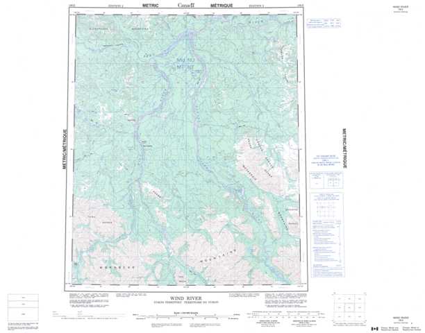 Wind River Topographic Map that you can print: NTS 106E at 1:250,000 Scale