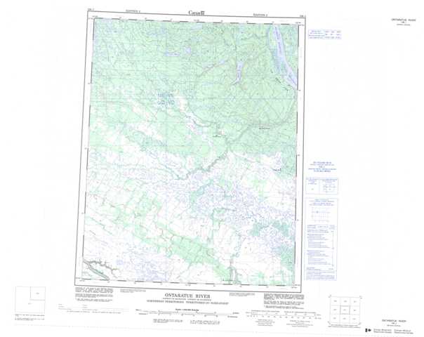 Printable Ontaratue River Topographic Map 106J at 1:250,000 scale