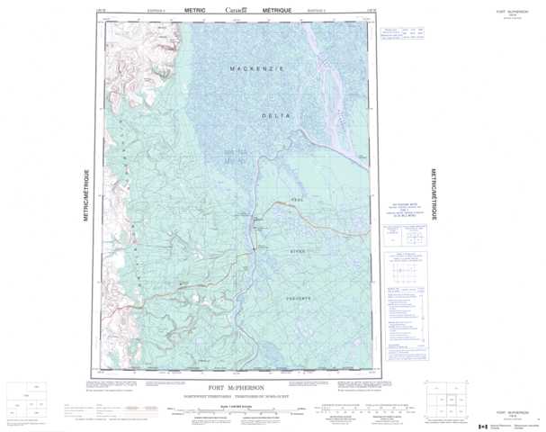Fort Mcpherson Topographic Map that you can print: NTS 106M at 1:250,000 Scale