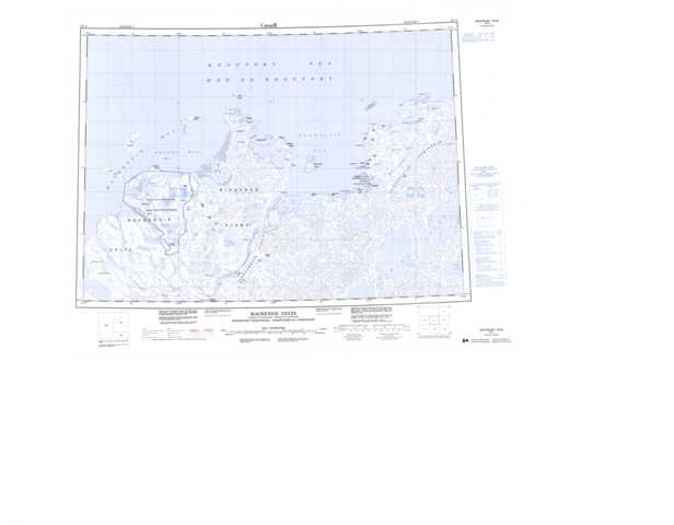 Printable Mackenzie Delta Topographic Map 107C at 1:250,000 scale