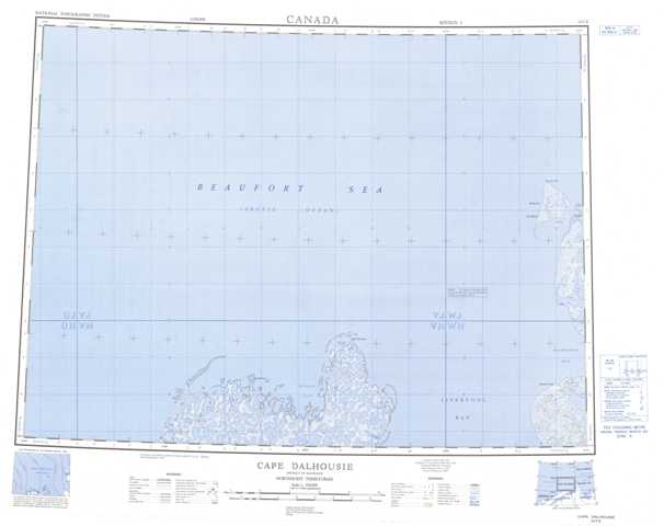 Printable Cape Dalhousie Topographic Map 107E at 1:250,000 scale