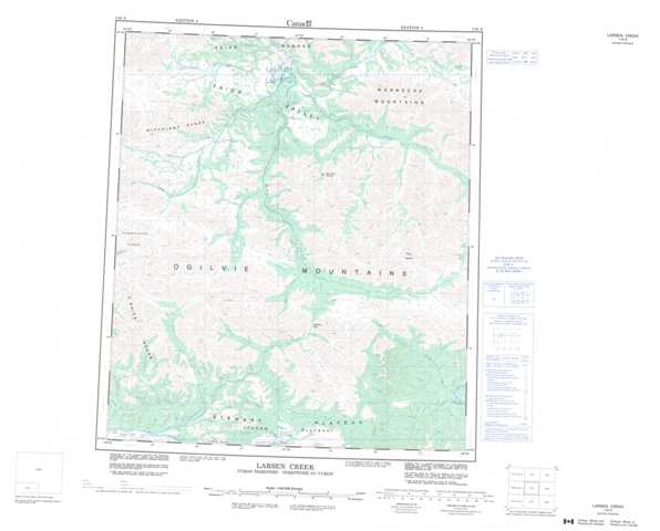 Printable Larsen Creek Topographic Map 116A at 1:250,000 scale