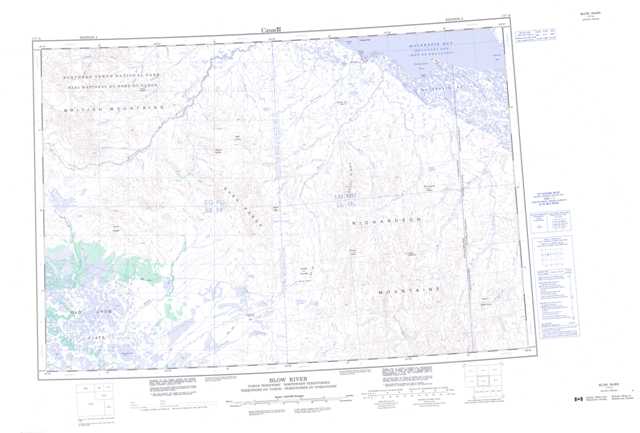 Blow River Topographic Map that you can print: NTS 117A at 1:250,000 Scale