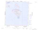 025H Resolution Island Topographic Map Thumbnail 1:250,000 scale