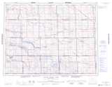 072H Willow Bunch Lake Topographic Map Thumbnail 1:250,000 scale