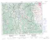 082J Kananaskis Lakes Topographic Map Thumbnail 1:250,000 scale