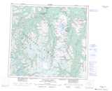 104G Telegraph Creek Topographic Map Thumbnail 1:250,000 scale